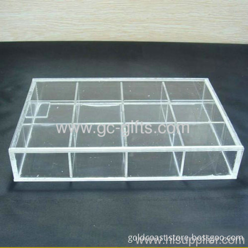 Clear Acrylic Display Custom Box With Dividers